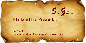 Siskovits Zsanett névjegykártya